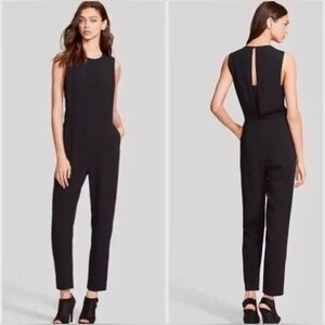NWOT! Theory Remaline Structured Sleeveless Admiral Crepe Jumpsuit, Size 2 🖤✔️